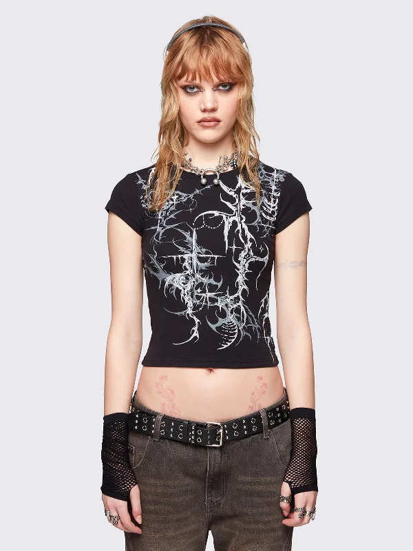 Occult Baby Tee Athletic Women's High - 