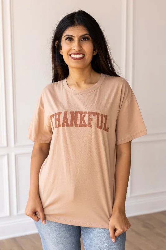 Thankful on Taupe Top Refined Women's Velvet
