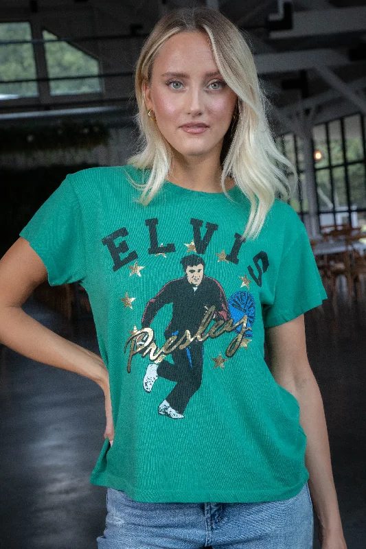 Sun Records Elvis Collegiate Tee, Jade | Daydreamer Street