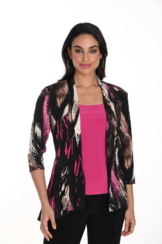 F.L 243122 Abstract Print Cover-Up Refined Women's Hand - crafted