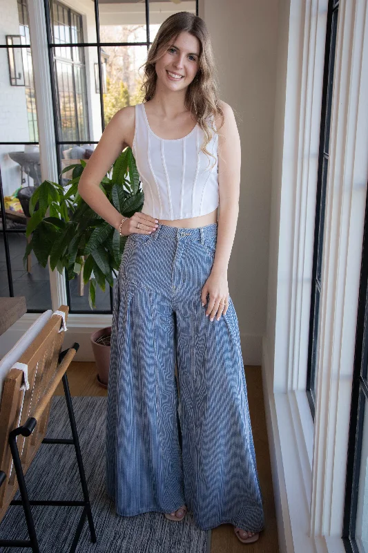 Kaila Line Detail Top, Off White Laid - back Women's Style