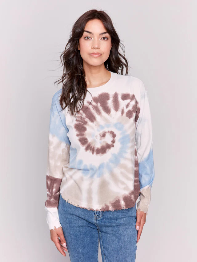C.B C2707P Frayed Edge Sweater Sophisticated Women's 
