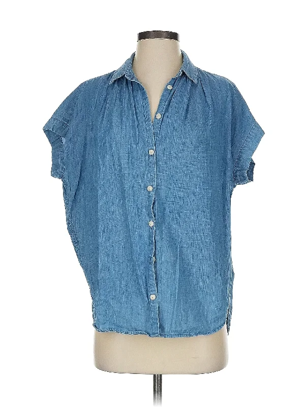 Short Sleeve Blouse Vintage Women's 1970S 