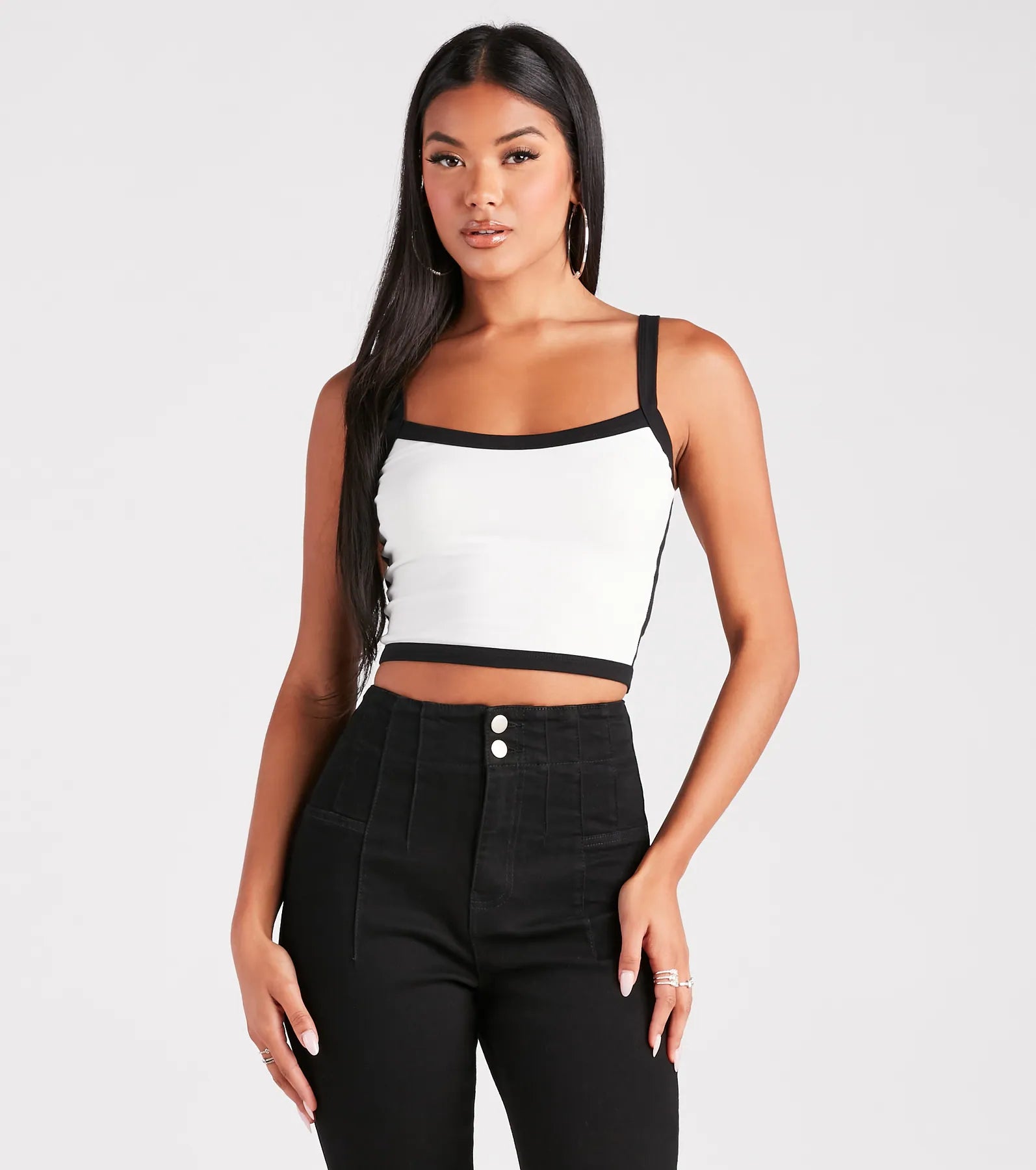 Retro Street Style Tank Crop Top Dynamic Women's High - energy