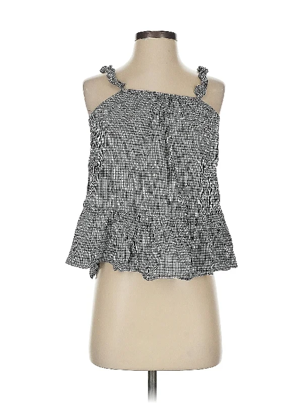 Sleeveless Blouse Polished Women's Silk
