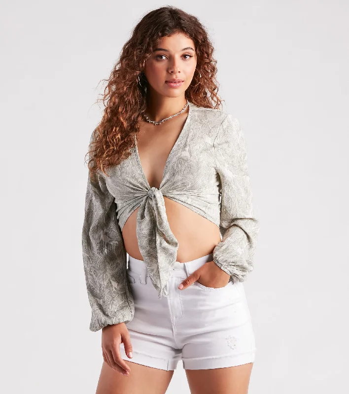Breezy Beach Babe Tie-Front Top garde