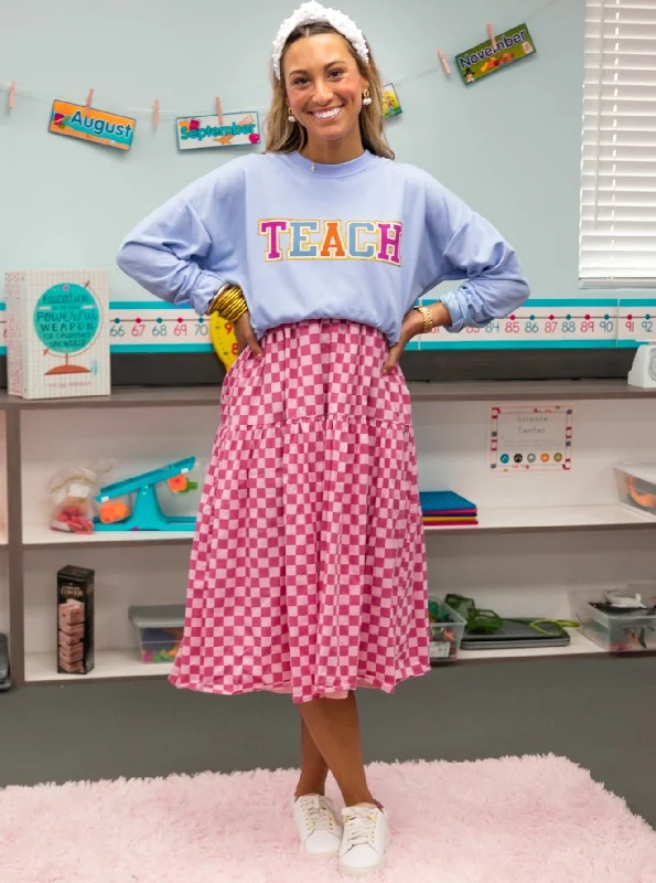 Teach on Light Blue Crewneck Sweatshirt Country