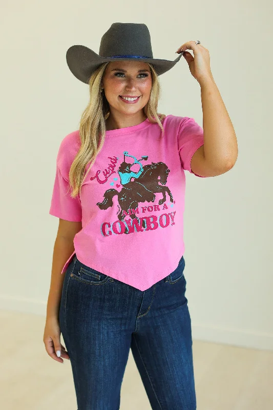 Cupid Aim for a Cowboy V-Hem Top, Pink Rugged Women's Outdoor 