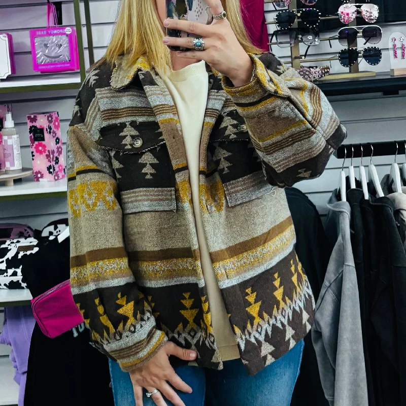 The Yellow Country Shacket Earthy Women's Hemp - based