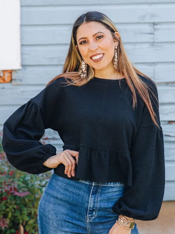 Tiers to My Heart Top in Black Bold Women's Animal Print