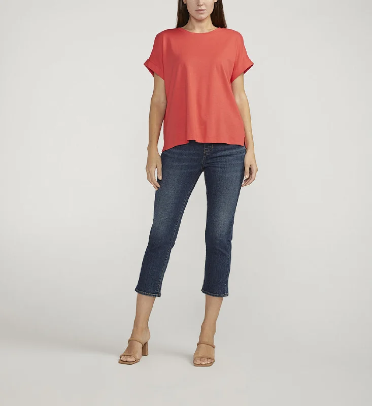 JAG T2314CM Drapey Luxe Tee Dapper Women's Bow - adorned