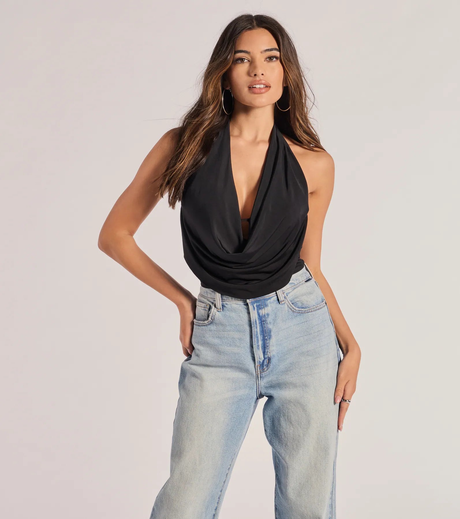 Take The Plunge Sleeveless Halter Crop Top Dynamic Women's High - energy