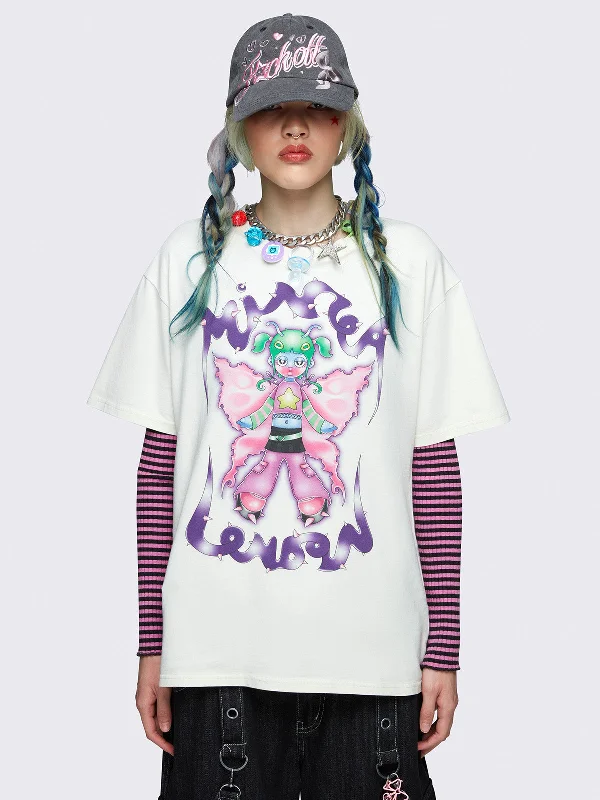 Fairydust Oversized Graphic T-shirt Earthy Women's 
