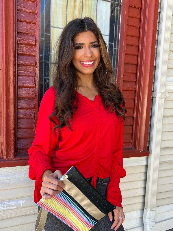 Let's Go Ladies Contemporary Top in Red Confident Women's Power