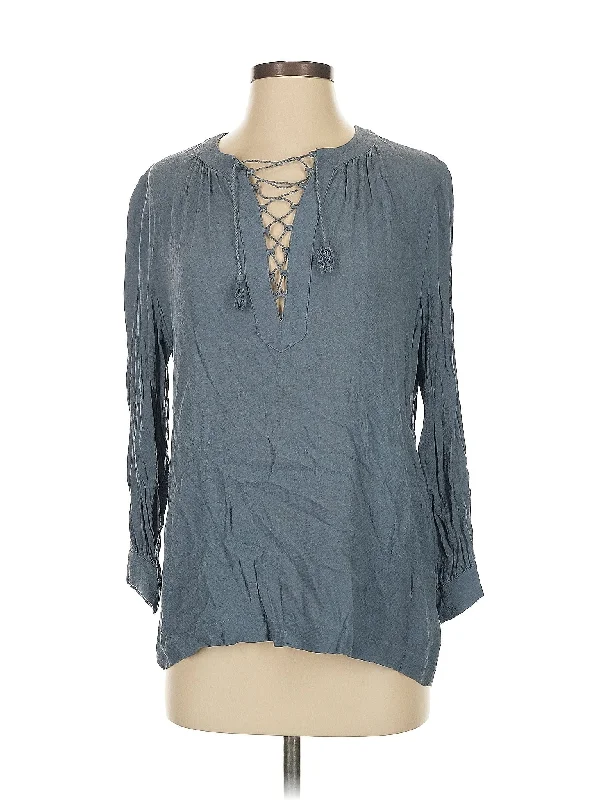 3/4 Sleeve Blouse Classic Women's Tweed