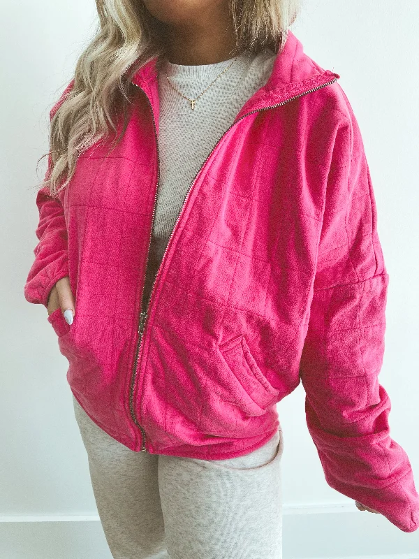 Bubble Gum Quilted Jacket Cool Women's Skate
