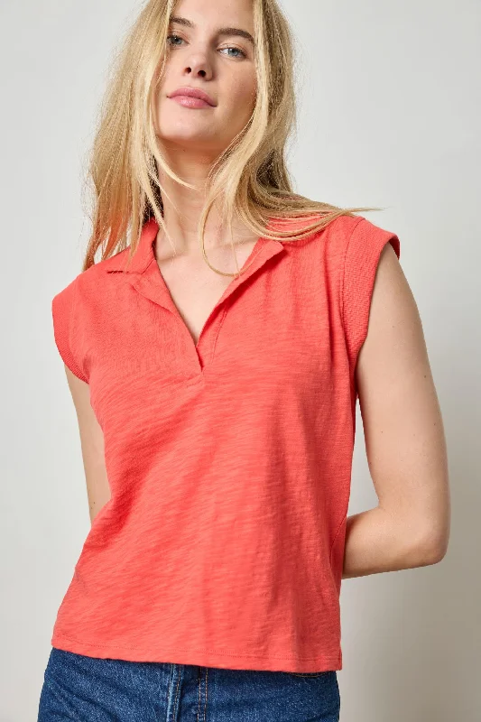 Cap Sleeve Polo Laid - back Women's Vibe