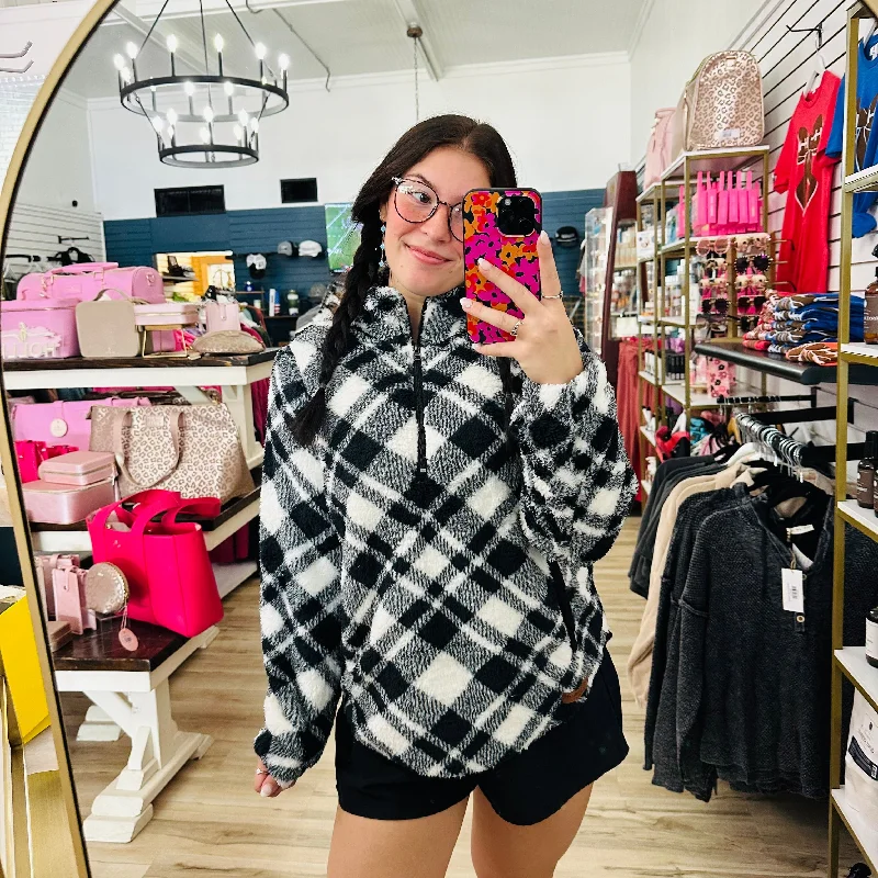 Preppy Plaid Sweater Cozy Women's Winter