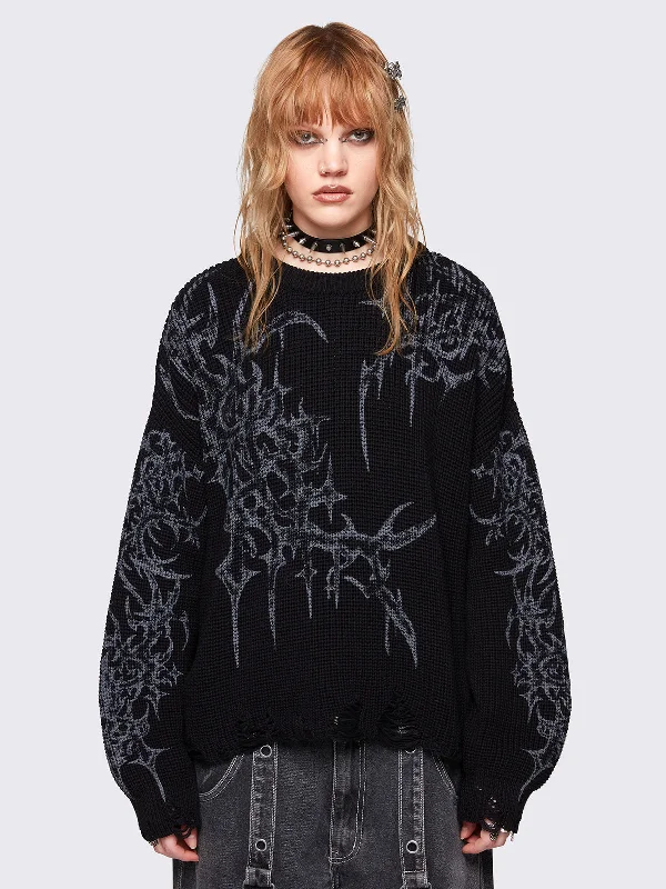 Thorns Black Sweater Gym