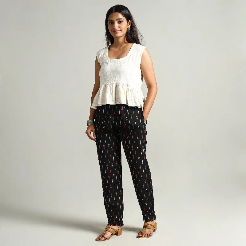 Pochampally Ikat Weave Cotton Elasticated Pant 02 Sustainable Organic