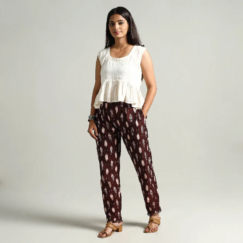 Pochampally Ikat Weave Cotton Elasticated Pant 05 Refined Women's 