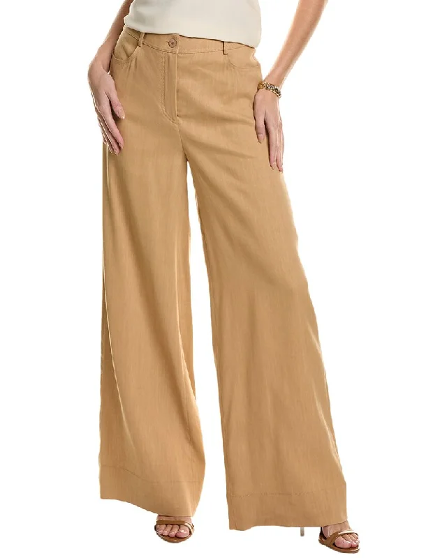Alberta Ferretti Linen-Blend Trouser Compression