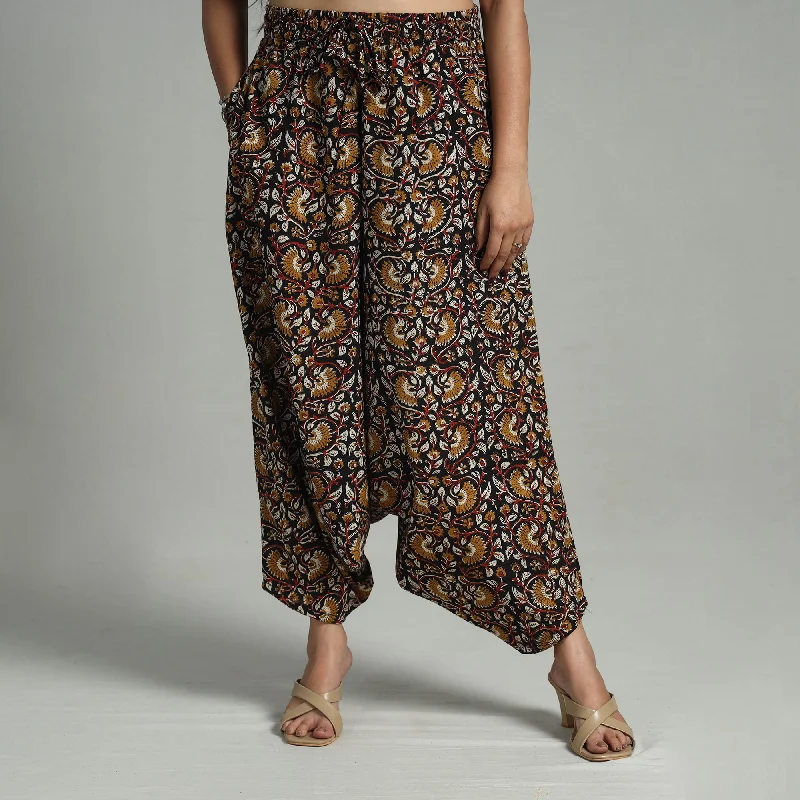 Black - Bagru Block Print Cotton Elasticated Harem Pant 08 Dynamic Women's High - energy Black - Bagru Block Print Cotton Elasticated Harem Pant 08 Dynamic Women's High - energy