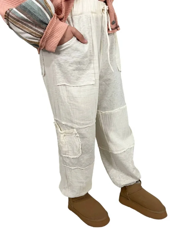 Beach Club Joggers In White Earthy Women's 