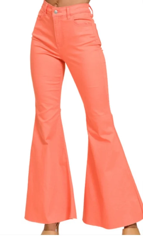 Bell Bottoms Pant In Coral Dynamic Women's High - energy