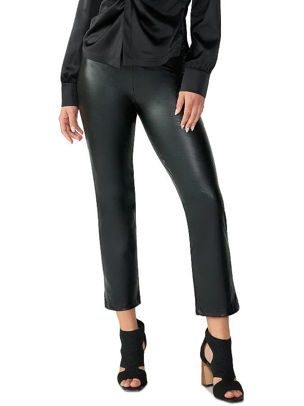 Carnaby Kick Womens Faux Leather Skinny Cropped Pants Sustainable Organic
