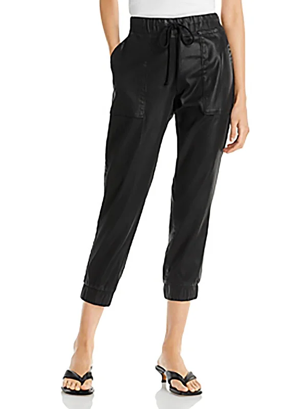 Chelsea Womens High Rise Cropped Jogger Pants Tough Women's Military - inspired