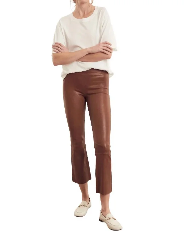 Crop Flare Legging In Whiskey Luxurious Women's High -  end