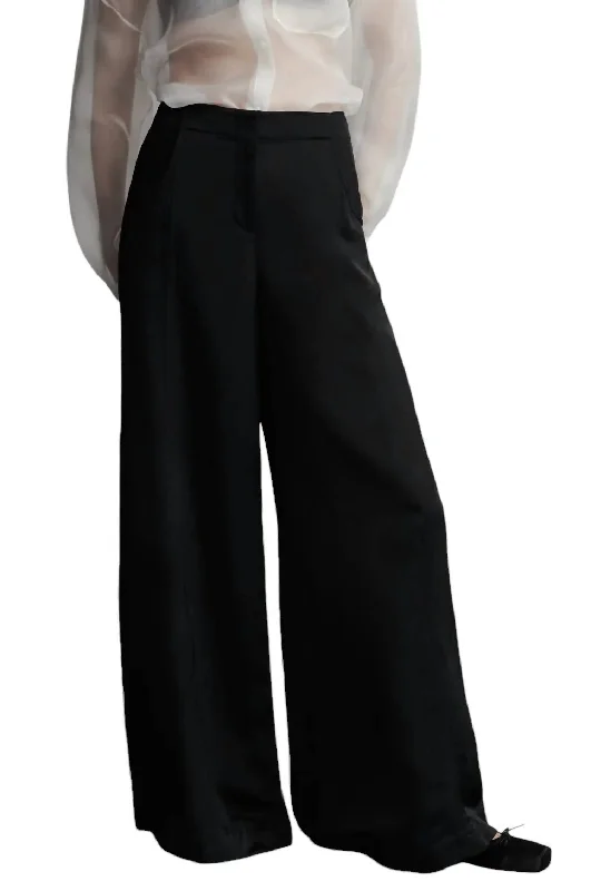 Demie Wide Leg Pants In Black Women