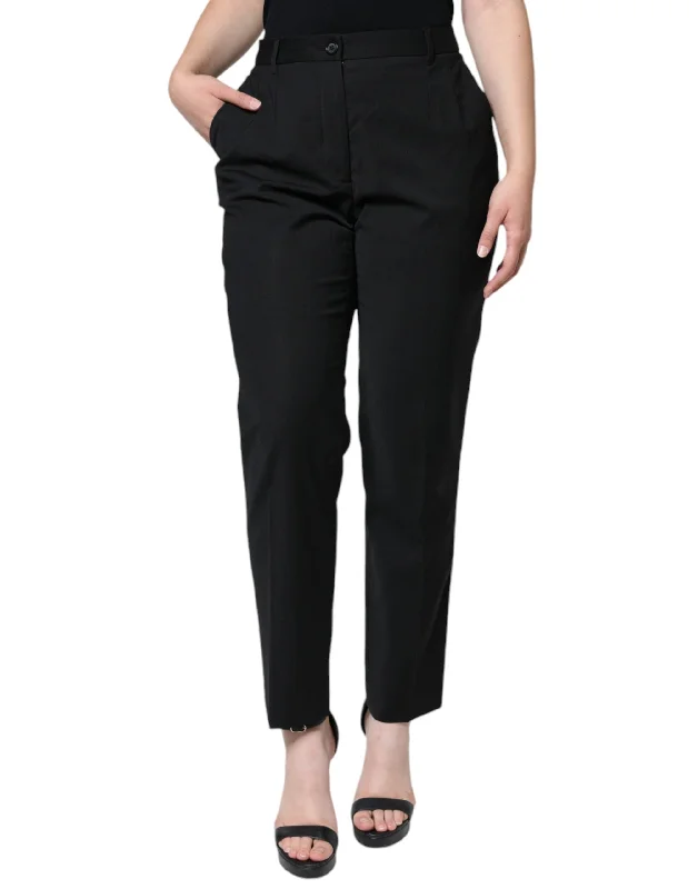 Dolce & Gabbana  High Waist Tape Women's Pants (Pre-Owned) Dynamic Women's High - energy