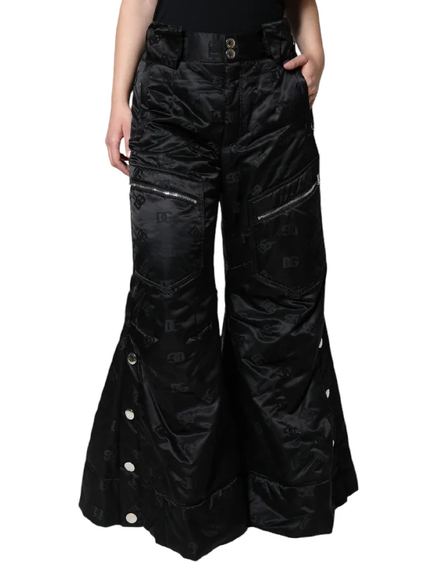 Dolce & Gabbana  High Waist Women Wide Leg Women's Pants (Pre-Owned) Confident Women's Power