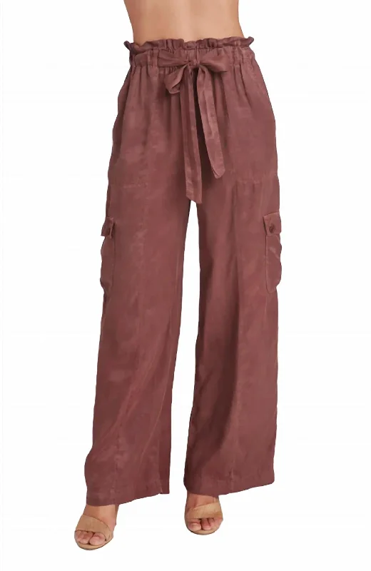 Echo High Waisted Seam Pant In Paradise Brown Feminine Women's Style 
