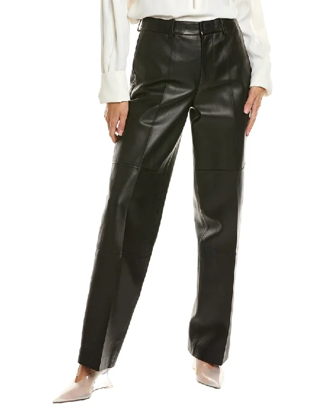 Helmut Lang Leather Carpenter Pant Classic Women's Pin - striped