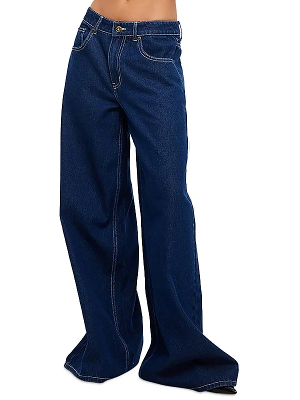 Idol Womens Low Rise Denim Wide Leg Jeans Tough Women's Military - inspired
