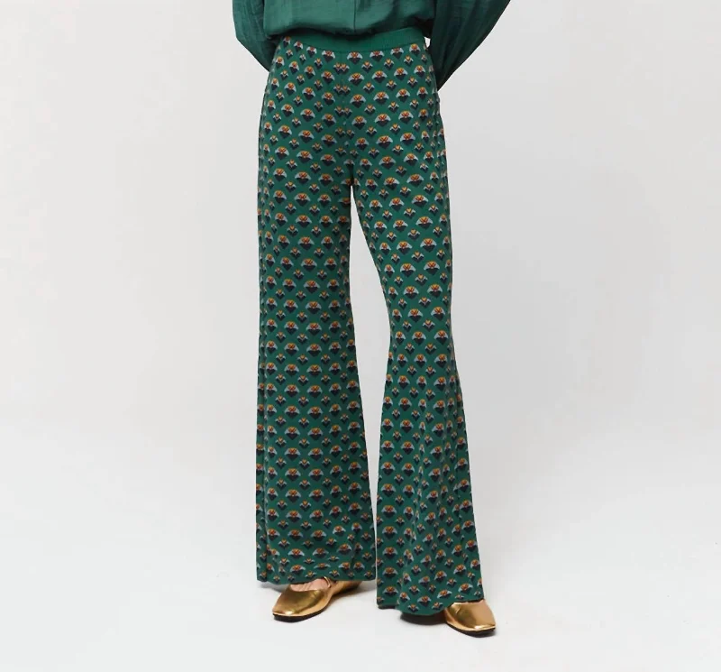 Knit Pants In Green Traditional Women's 