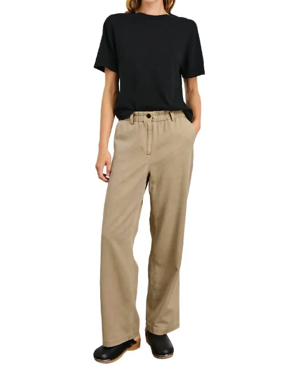 Lira Pant In Washed Camel Confident Women's High - fashion