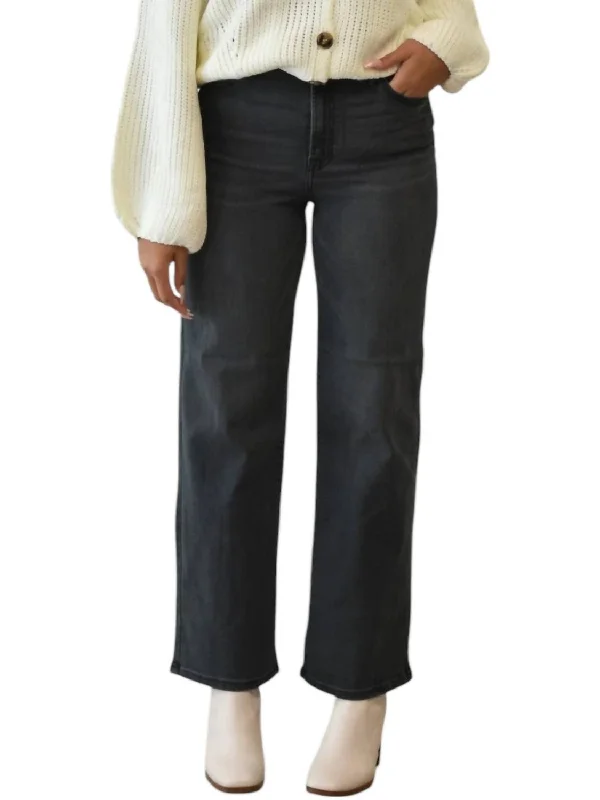 Logan Hidden Jeans In Black Laid - back Women's Vibe