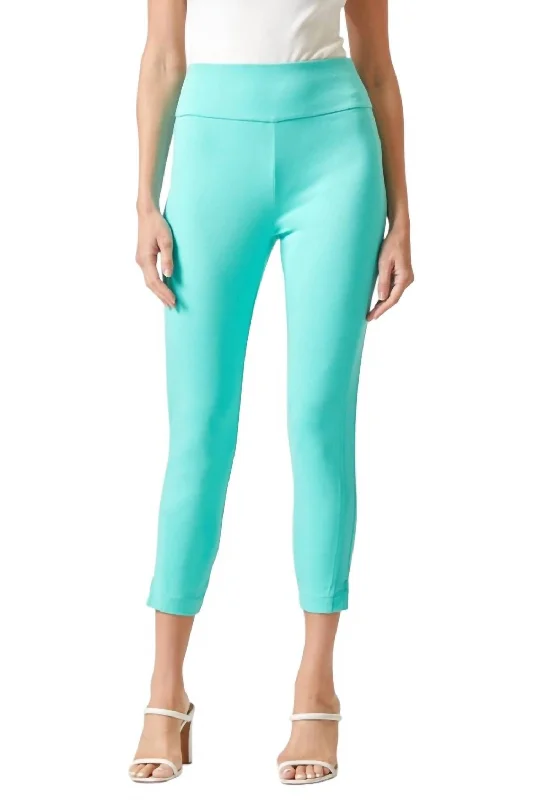 Magic High Waisted Skinny Pant 26" In Aqua Laid - back Women's Vibe