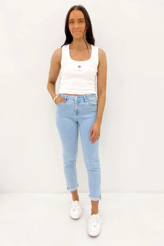 Mid Boyfriend Jean Baby Blues Classic Women's Tweed