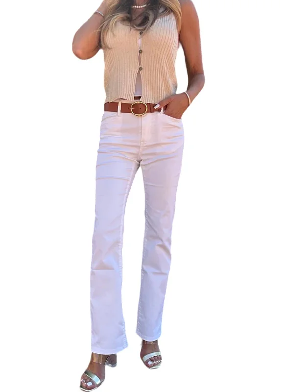 Novel Pants In White Check Luxurious Women's High -  end