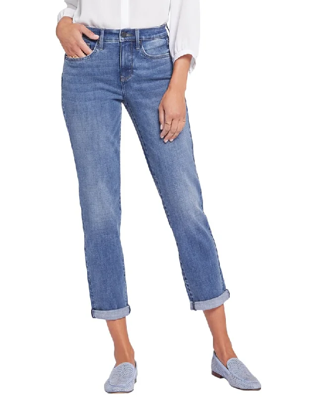 NYDJ Margot Rockie Girlfriend Jean Polished Women's Silk