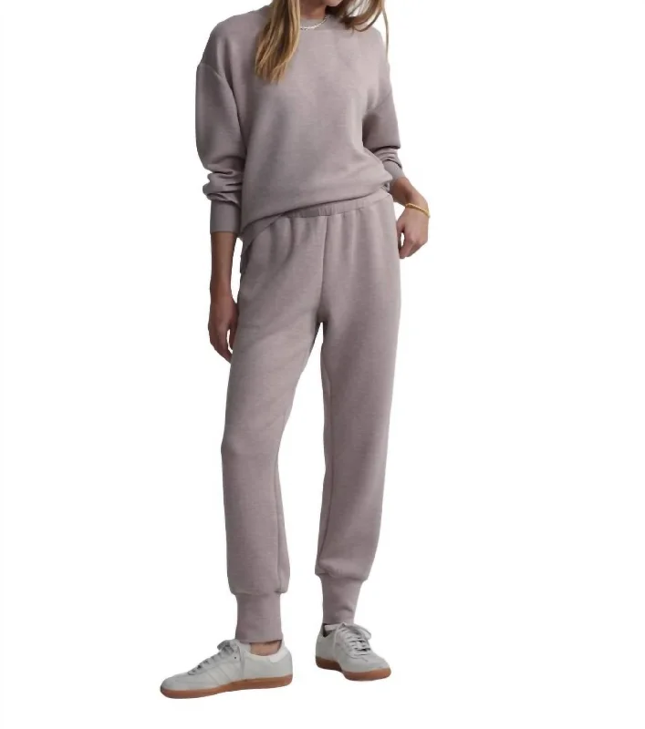 Slim Cuff Pant In Taupe Marl Monochromatic Office Style