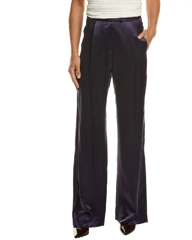THE SEI Silk Wide Leg Pant Classic Women's Pin - striped