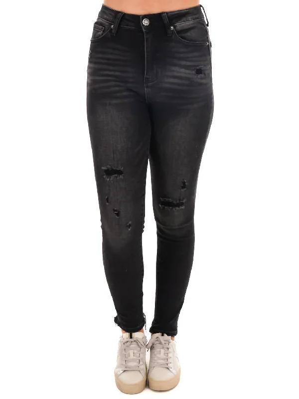 Time Of Your Life Vintage Skinny Jeans In Black Modern Women's 
