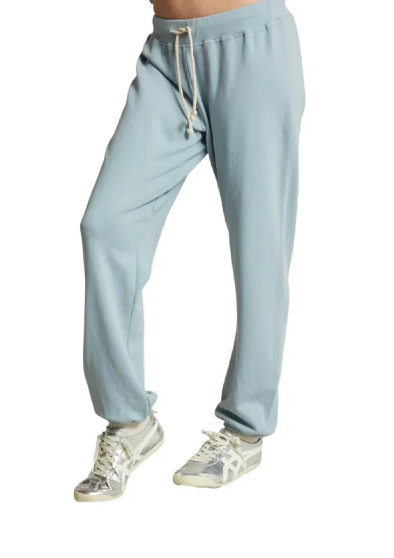 Toni French Terry Jogger In Mountain Blue Sporty Women's Athleisure 