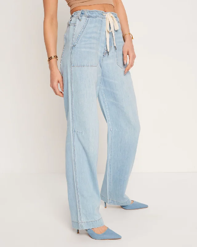 Westley Drawstring Wide Leg Jeans Relaxed Women's 